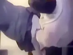 Amateur Asian girl banged in a stairwell