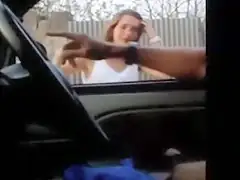Asking a college beauty for directions and jacking off