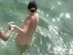 Delicious young pussy in beach cabin