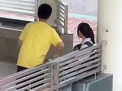 Asian college students 18+ caught fucking in school