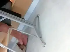 Barefoot under table