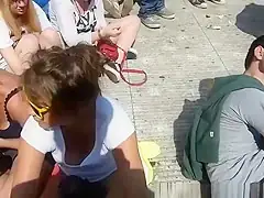 College student 18+ down blouse