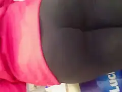 GREAT teen 18+ ass in tight black sweats