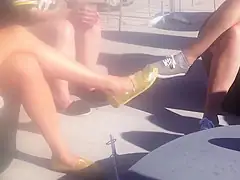 Hot White Crossed Legs
