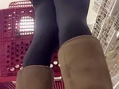 Notebook between hot thighs