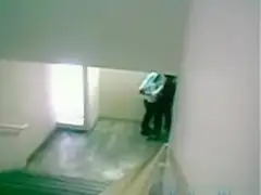 Secret sex in college stairs