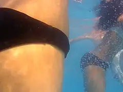 Underwater Hidden teen 18+ whit Black bikini