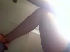 hot teen 18+ legs on train