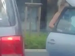 Pregnant teen 18+ at the shopping center
