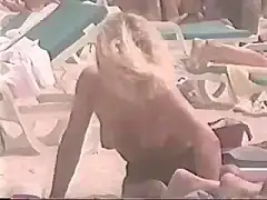 Topless teen 18+ girl – beach video