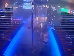 Two wild strippers on stage.