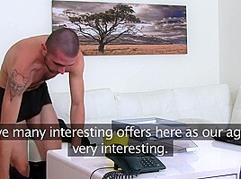Massive Cumshot Covers Agents Pussy