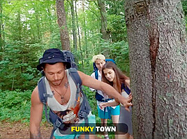 RIM4K. Swap wives, mutual rimming and anal fuck in the forest