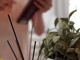 Skinny Flexi 18yo Teen Gets Slippery Ass Stretched